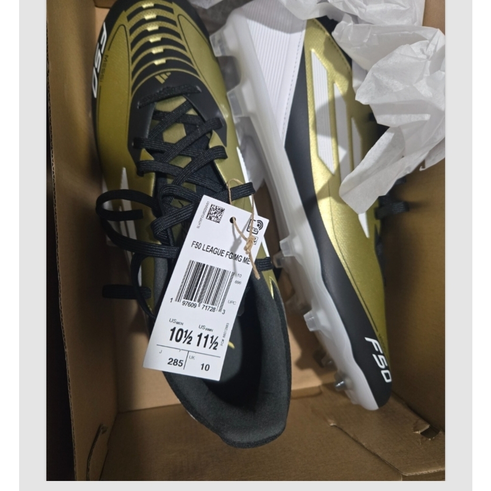 Adidas F50 Men's Soccer Cleats - Black and Gold